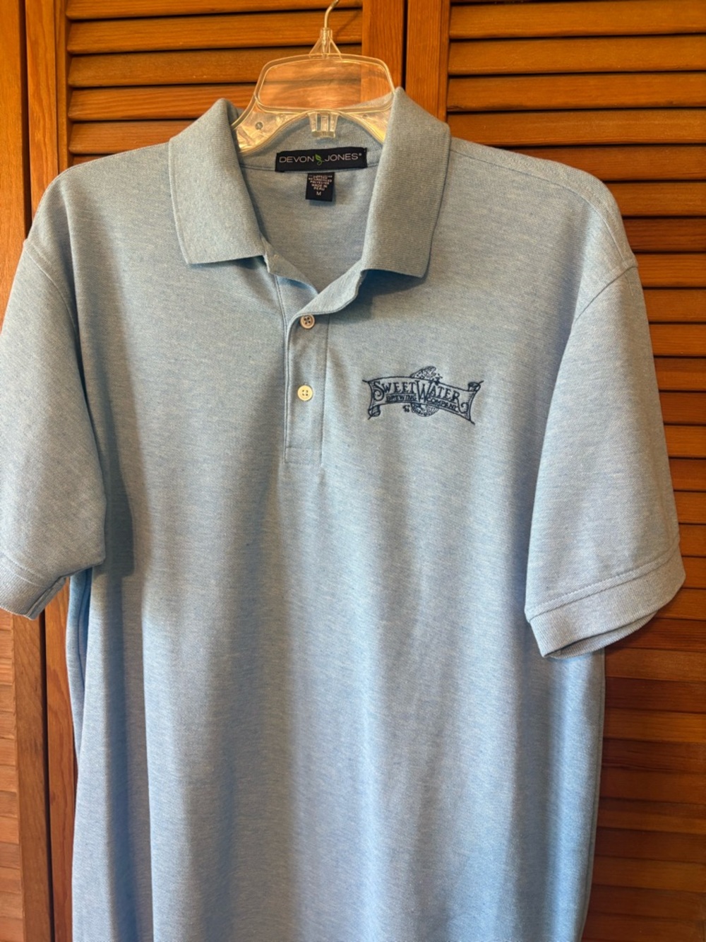 Men’s Light Blue Polo with SweetWater Embroidery Medium